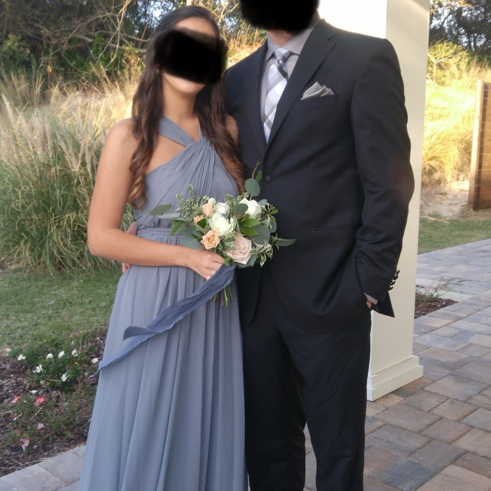 Jenny Yoo Charcoal Maxi Dress